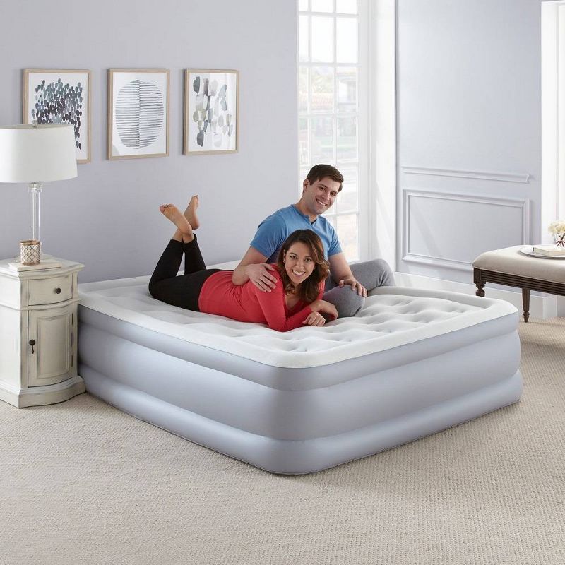 Beautyrest EverFirm Dual Coil Pillowtop 18" Air Mattress with Built-in Pump - Queen Size