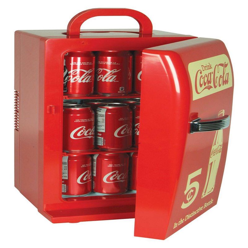 Coca-Cola 18-Can AC/DC Retro Electric Cooler - Red