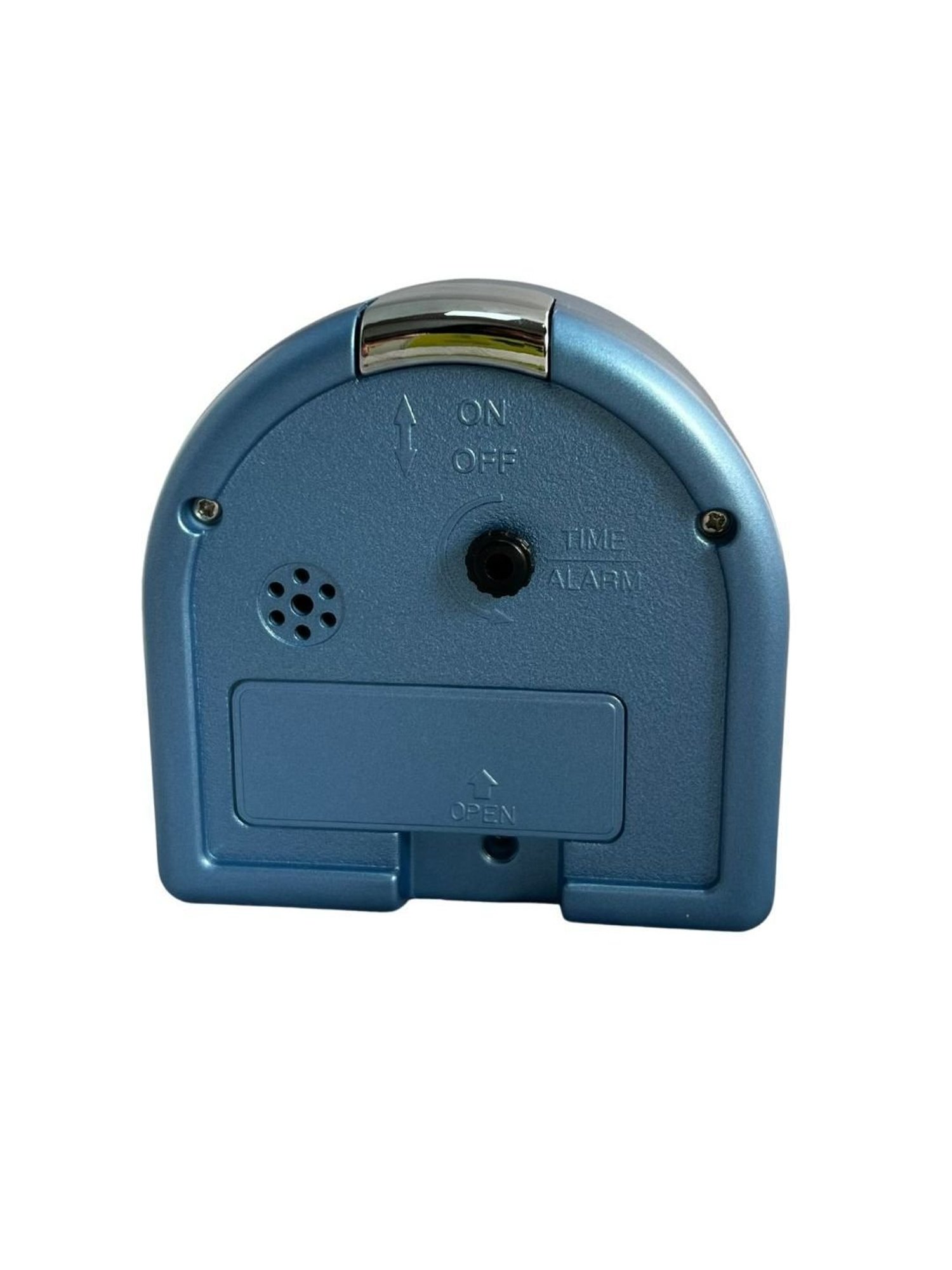 RHYTHM Elegant Square Blue Plastic Table or Desk Clock