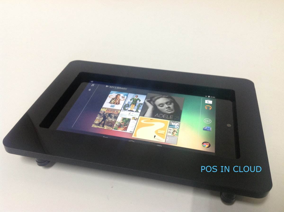 Nexus 7 VESA Mount Anti-theft Security Enclosure,Clear Acrlyic material for POS, Kiosk, Store Display, Square Card Reader