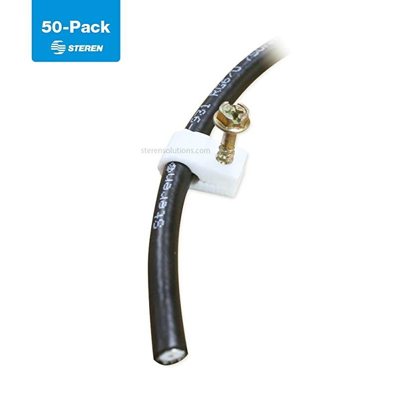 Coaxial Cable Clips - Cable Holder - Wire Clips - Siding Clips for Hanging - Cord Holder for Desk - Cable Clamps - Cord Clip - Wire Organizer Clips - Tv Mount Screws - Black - 100 Pack -