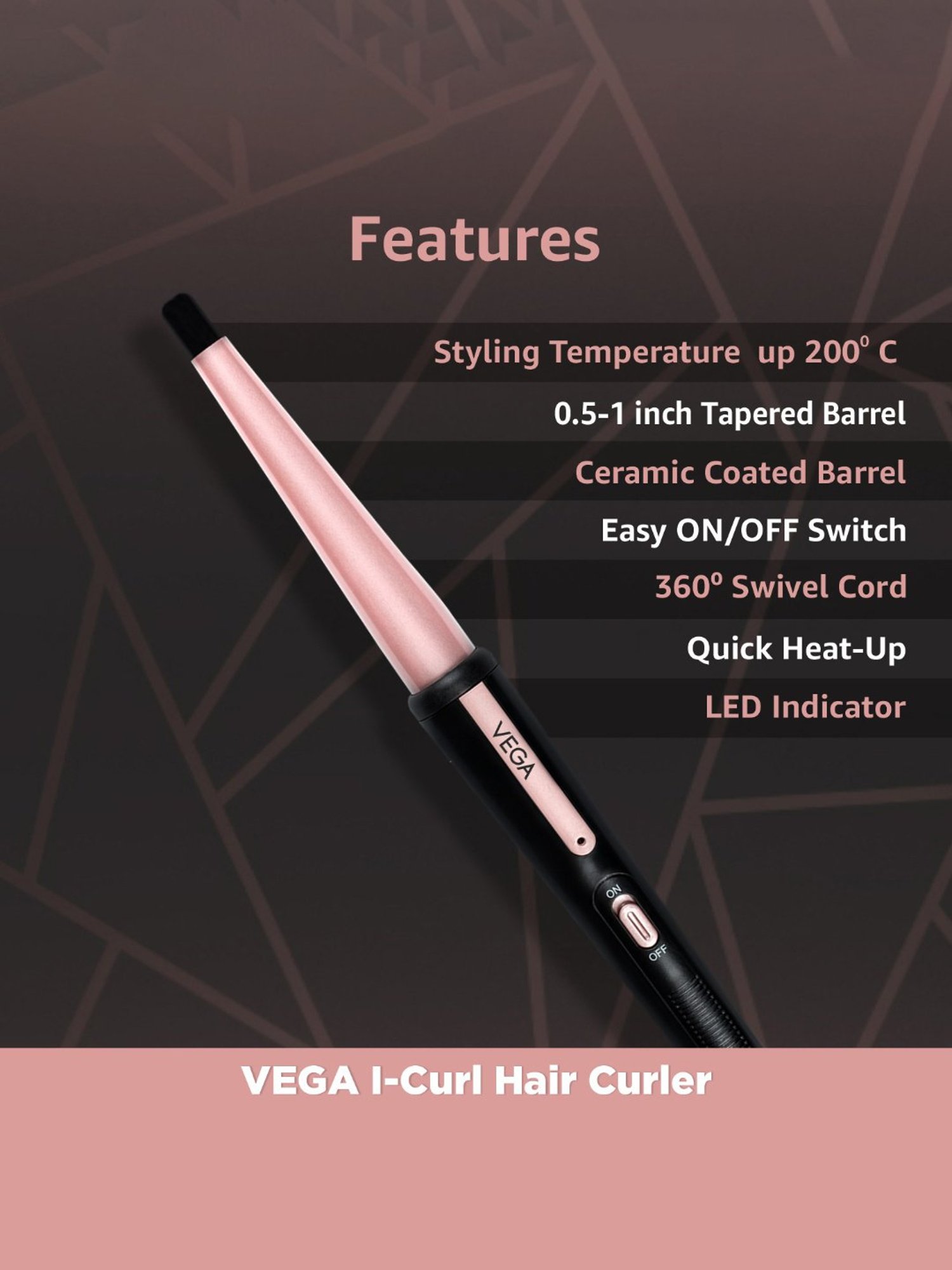 Gorgio Professional GCT9 19mm Hair Curling Tong (Silver)