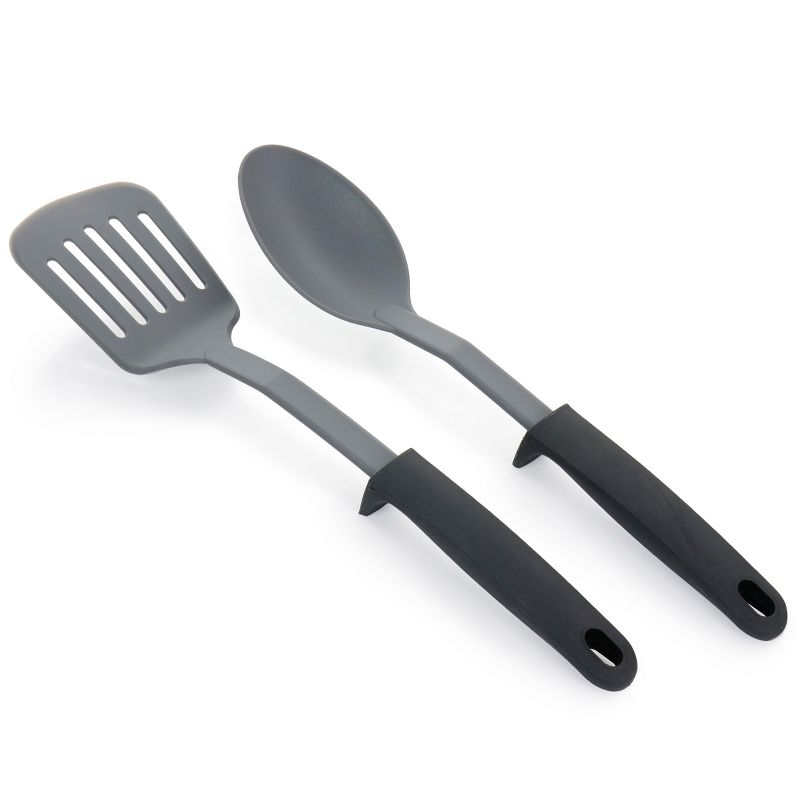 Oster 10 Piece Non-Stick Aluminum Cookware Set in Black and Grey Speckle