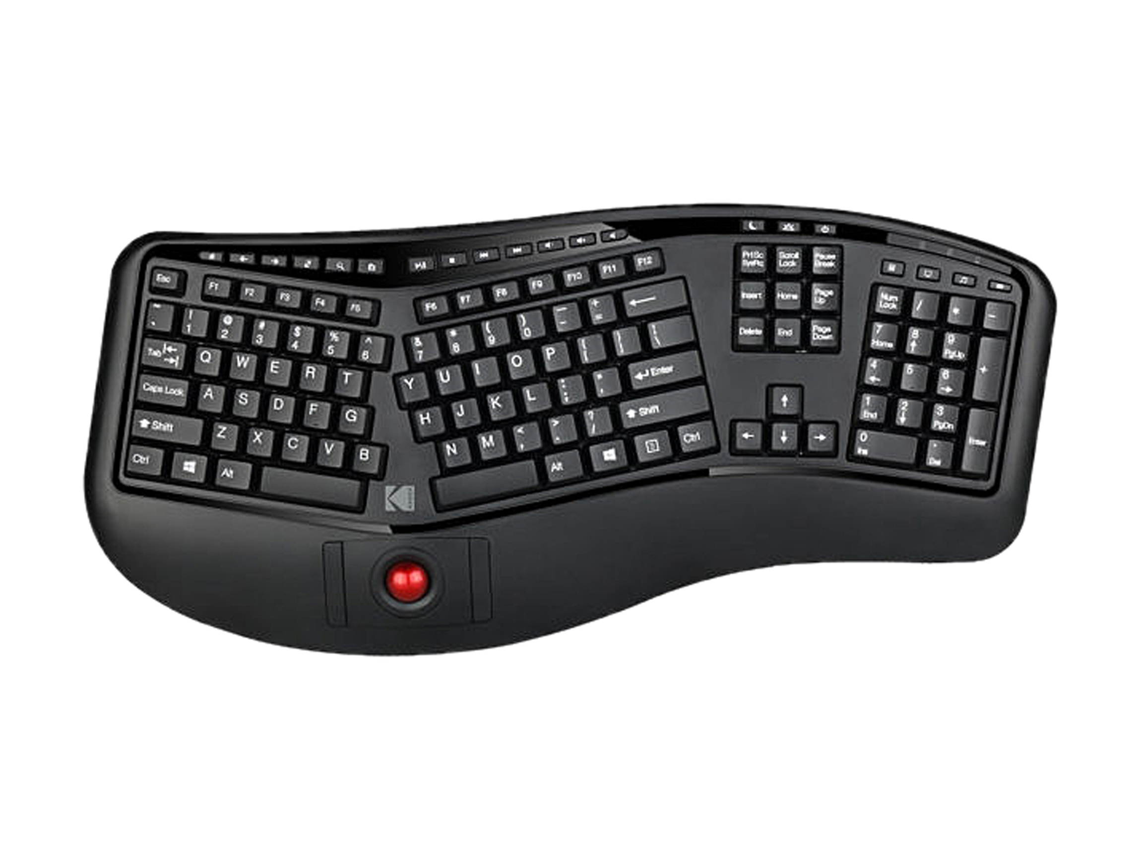 Kodak TRUFORM 3500 Wireless Ergonomic Keyboard with Trackball