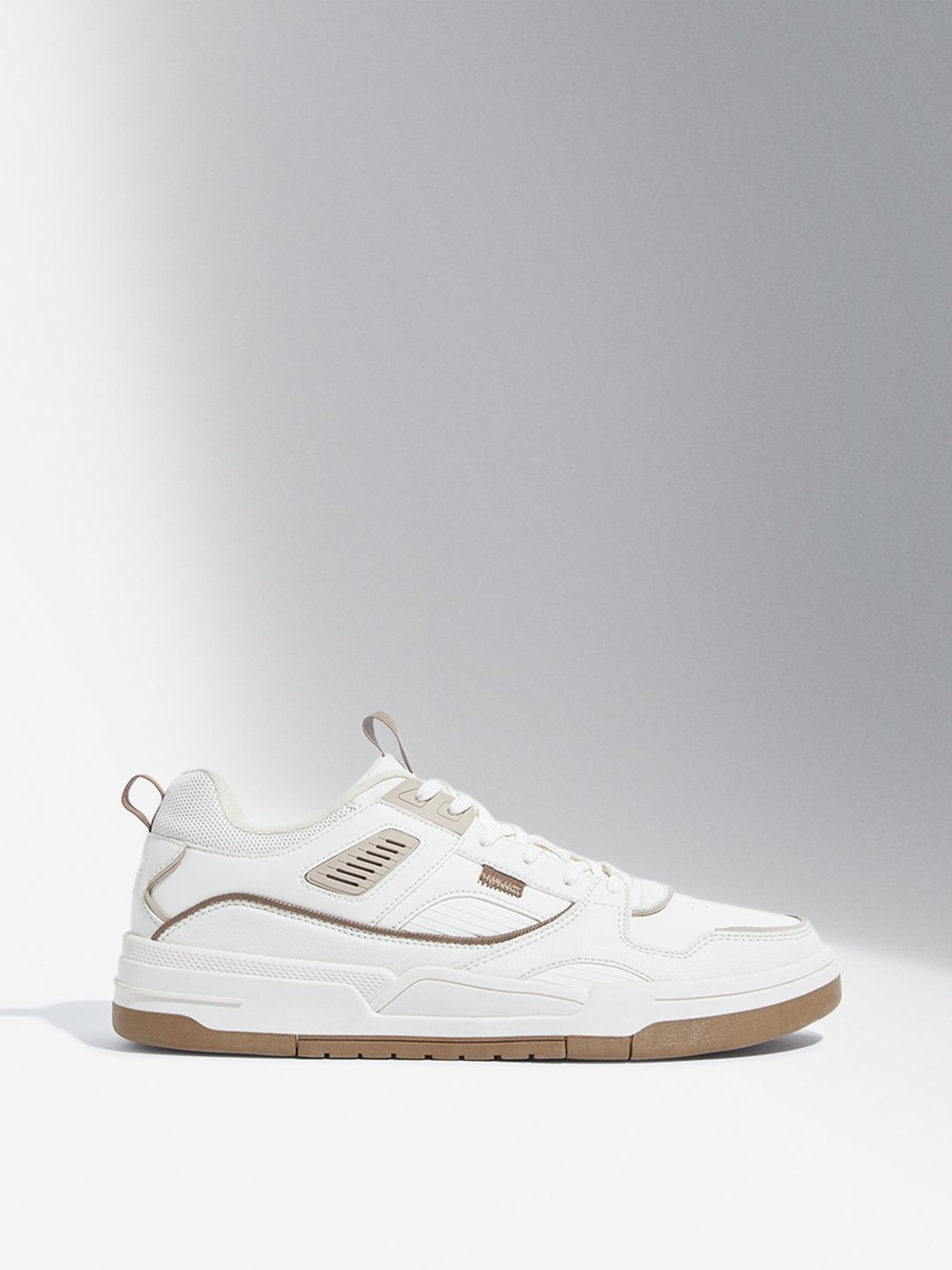 SOLEPLAY by Westside Beige Lace-Up Chunky Sneakers