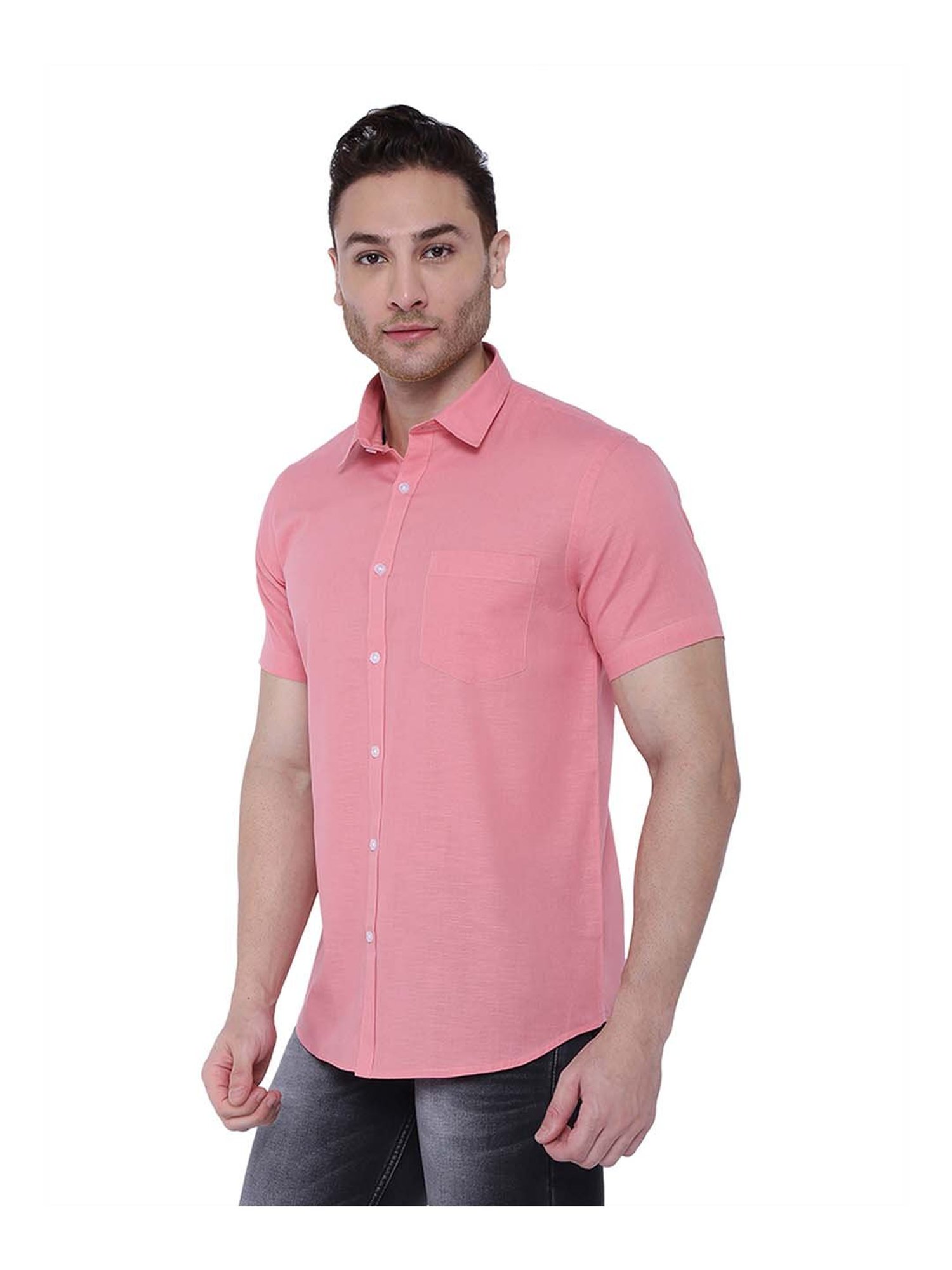 Southbay Pastel Pink Regular Fit Shirt