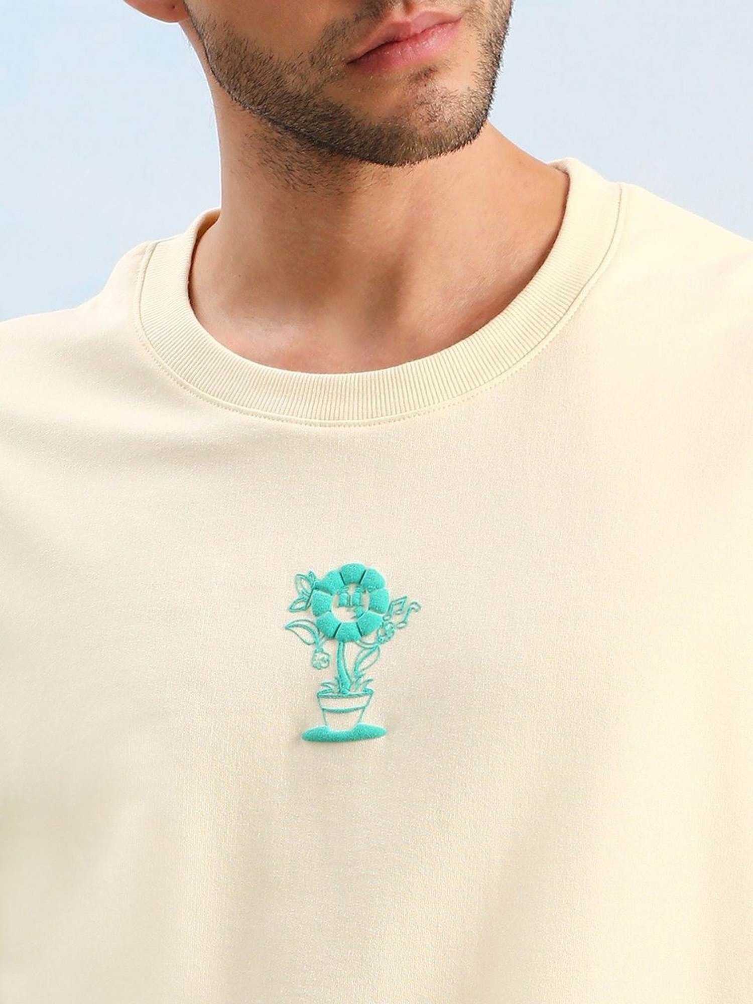 Dillinger Off White Loose Fit Printed Unisex T-Shirt