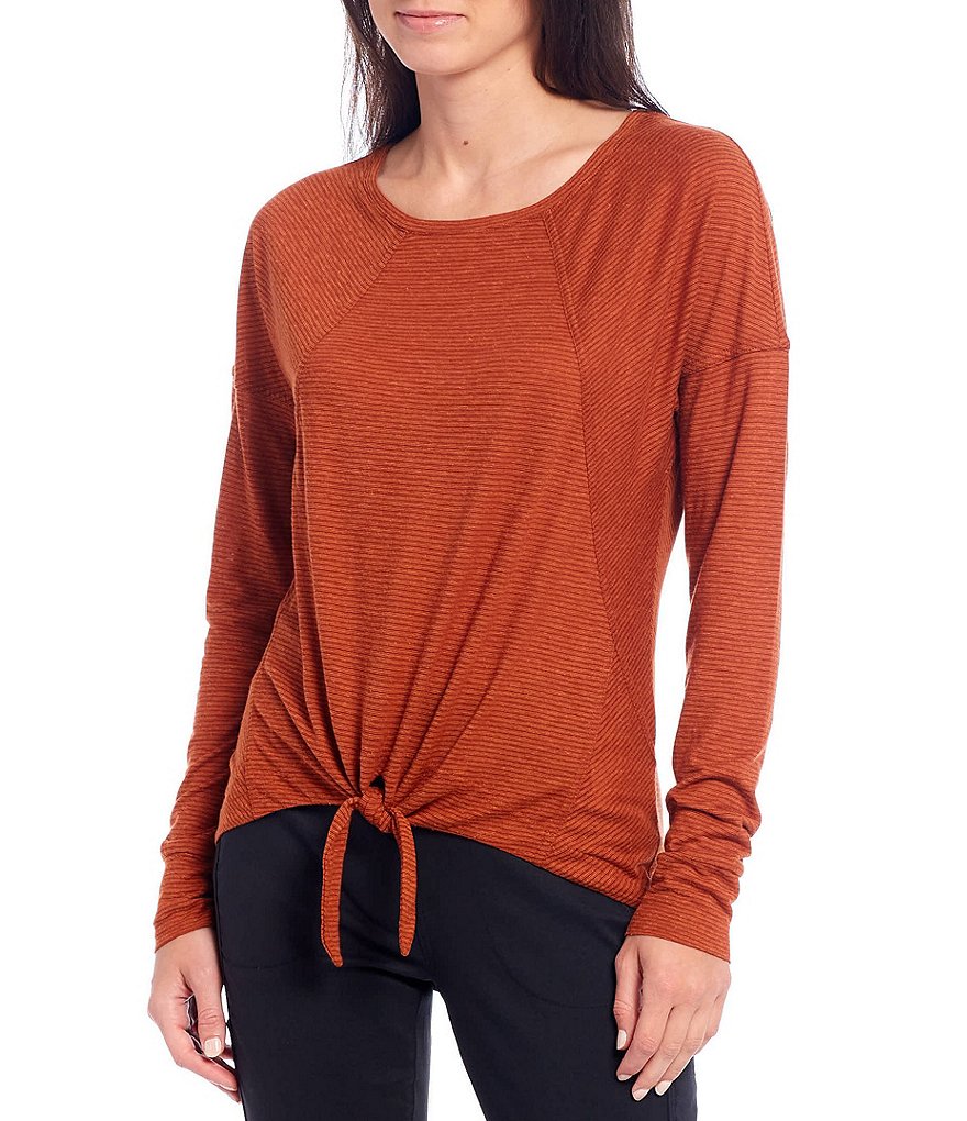 prAna Haddie Long Sleeve Knot Front Top