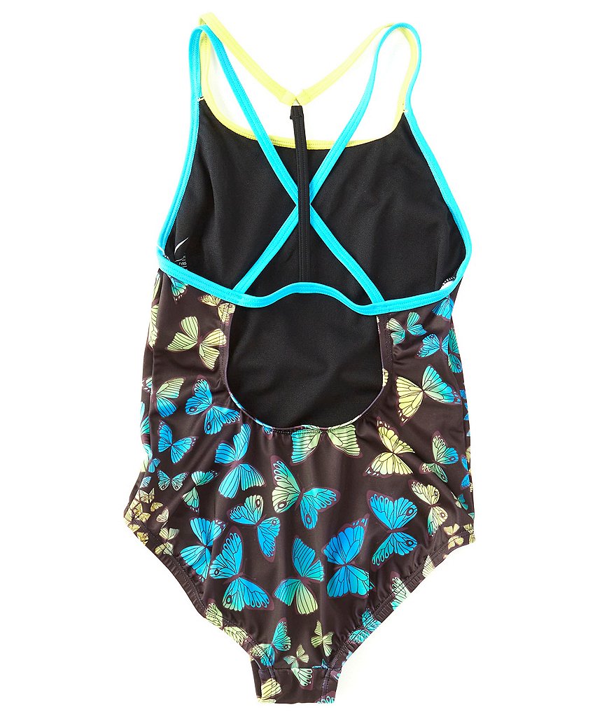 Nike Big Girls 7-16 Butterfly-Print One-Piece Swimsuit