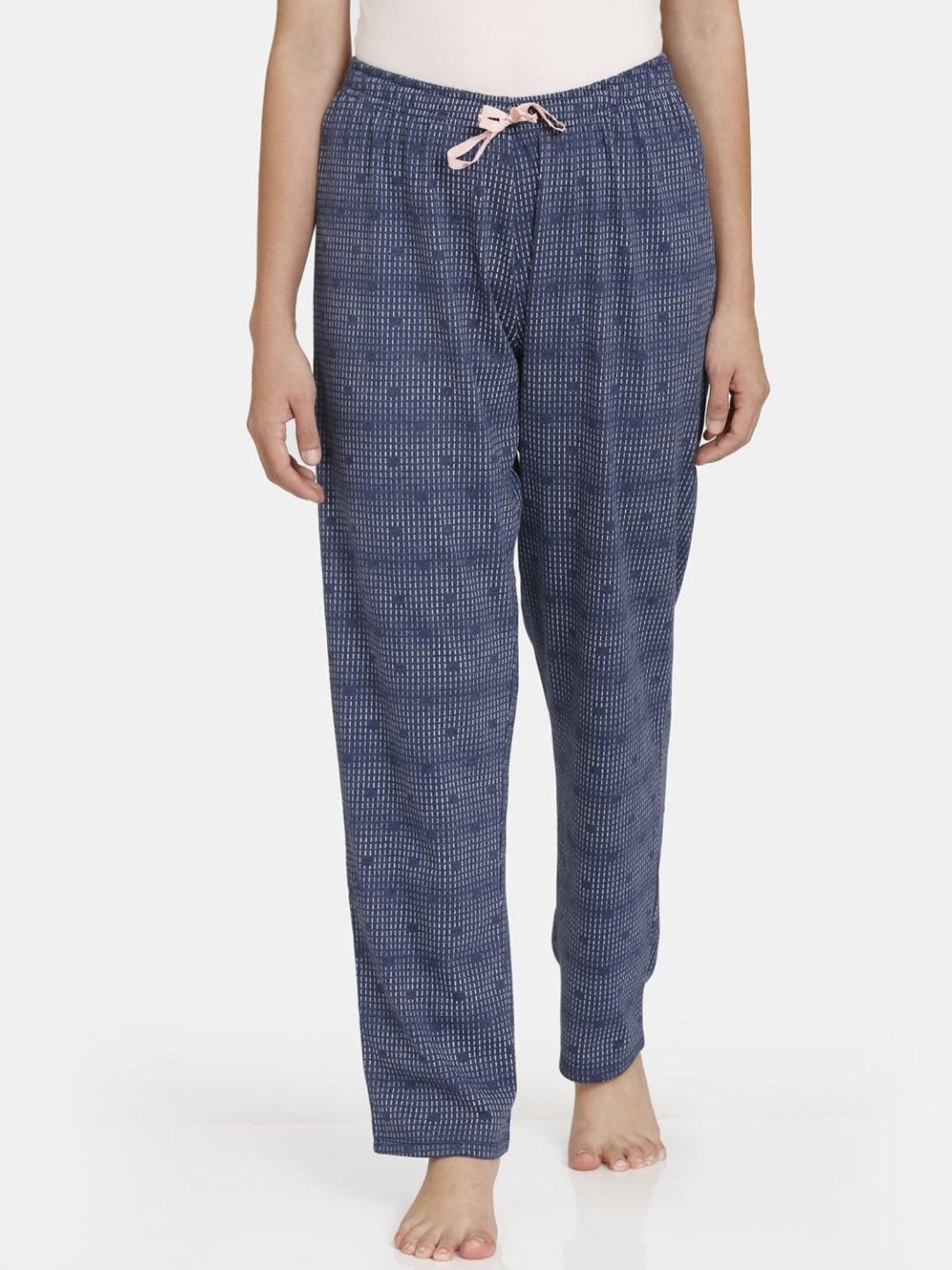 Rosaline by Zivame Navy Printed Pajamas