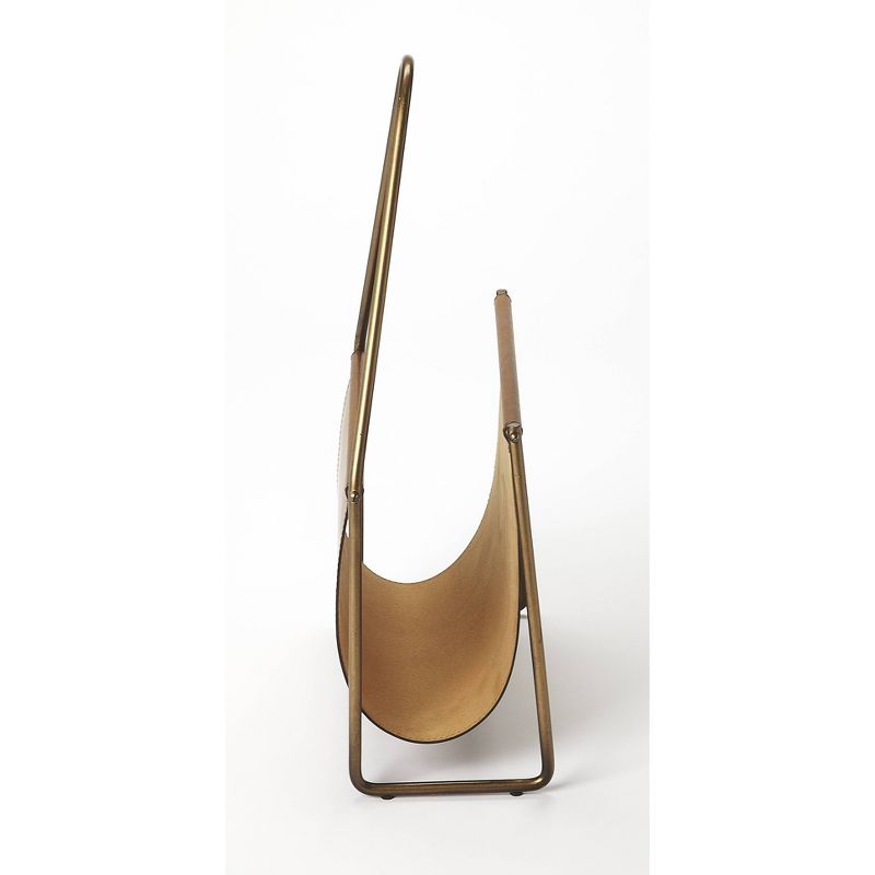 Rupert Leather Magazine Basket Brown - Butler Specialty