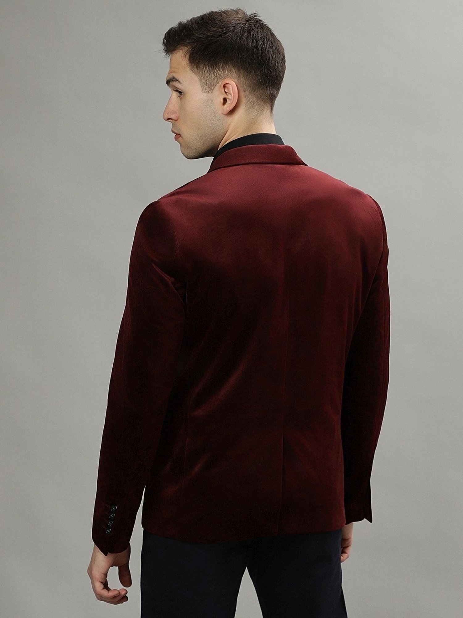Lindbergh Burgundy Slim Fit Blazer