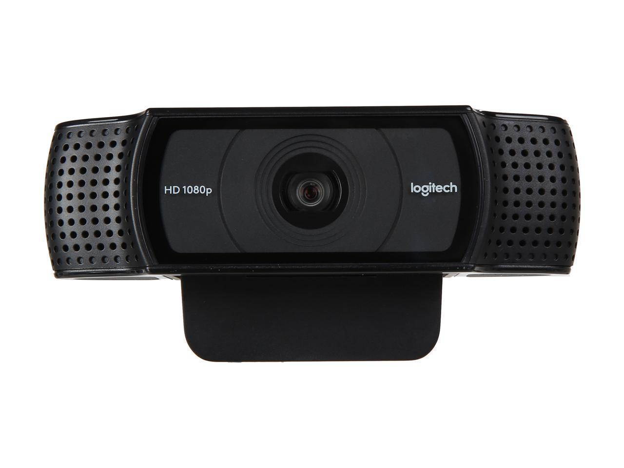 High-Performance Logitech HD Pro Webcam C920, Widescreen Video Calling and Recording, Full HD 1080p 720p Camera ,Fast uploads with H.264, Desktop or Laptop Webcam,For Windows Mac OS Android Webcam