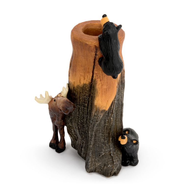 DEMDACO Bear and Moose Bud Vase Figurine