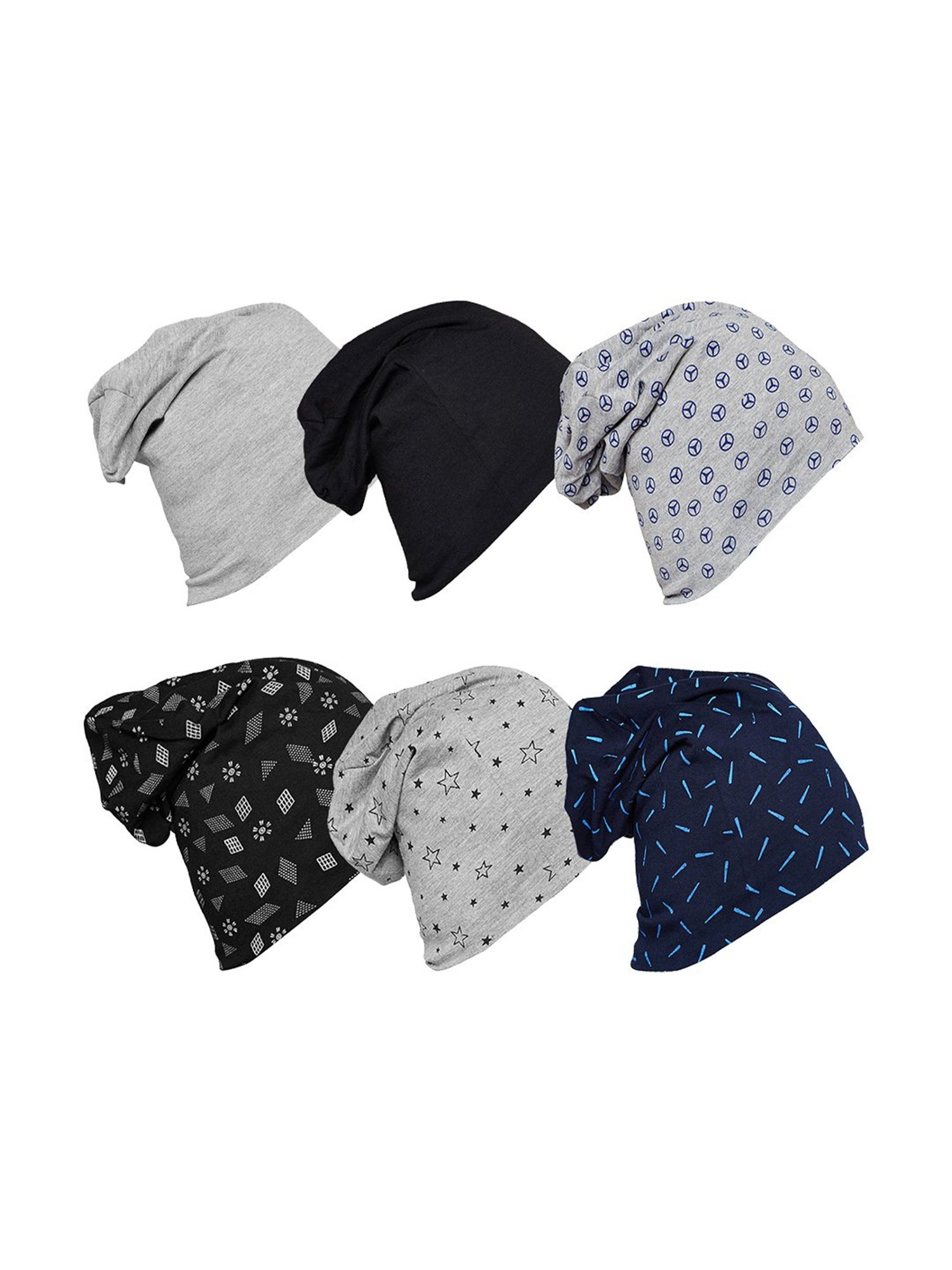 Vimal Jonney Multicolor Printed Beanies Set of 6
