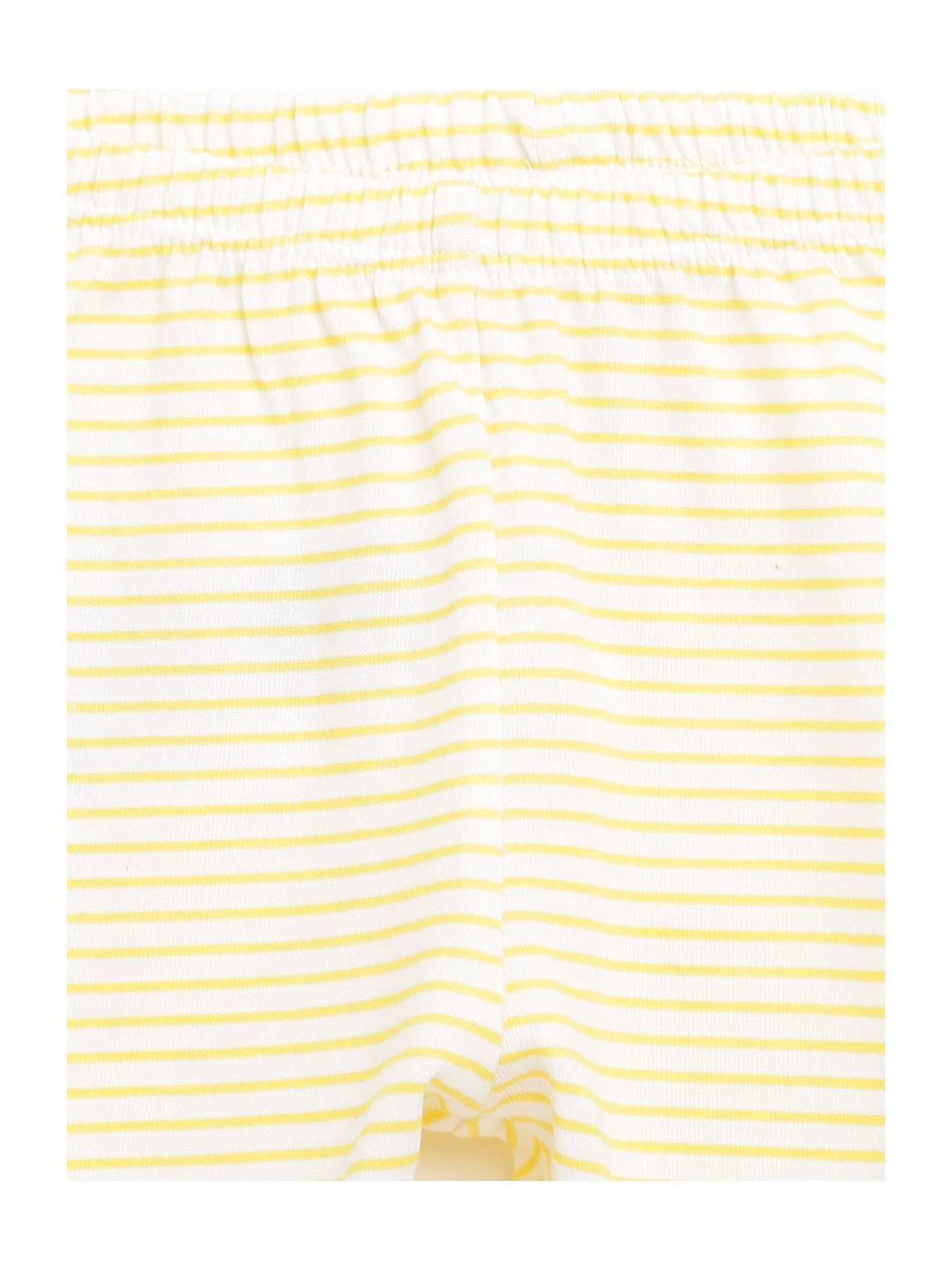 Chicco Kids White & Yellow Printed T-Shirt with Pants