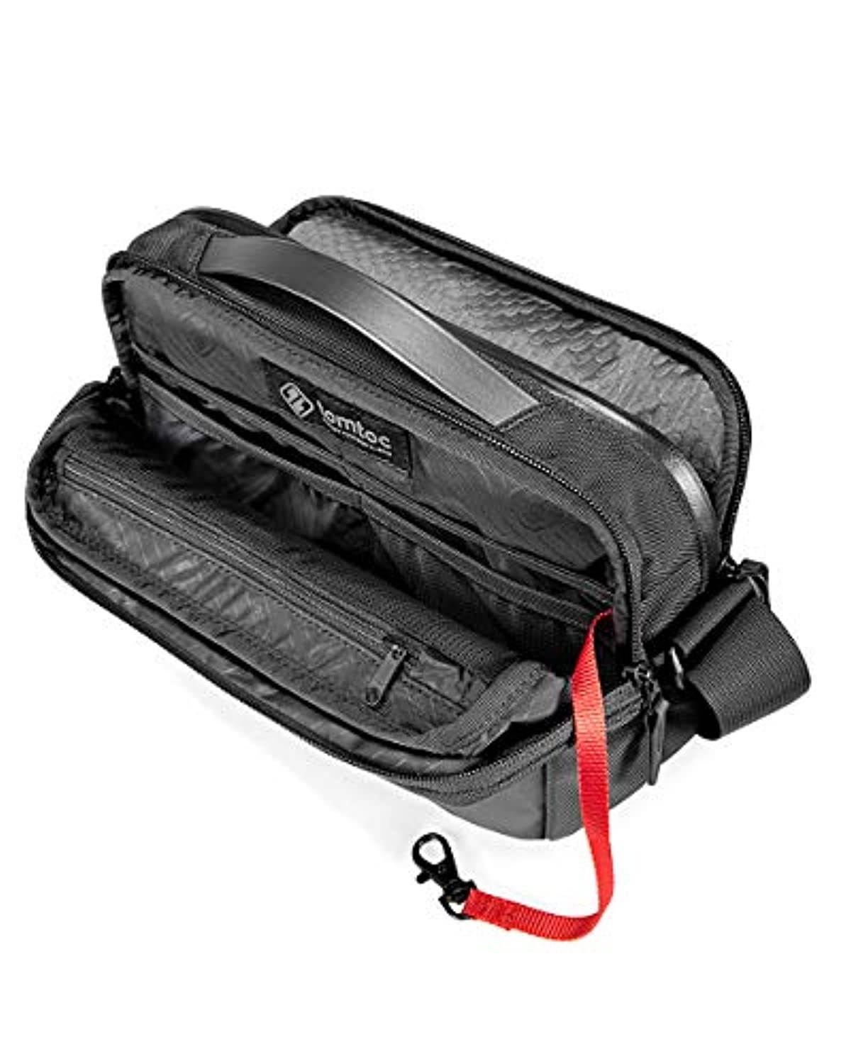 tomtoc Men's Shoulder Bag with Smart Organization for Electronic Accessories, Messenger Bag Fit 7.9 iPad Mini, Waterproof Crossbody Bag Travel Storage for Switch/iPhone/Cable/Power Bank (H02-A02D)