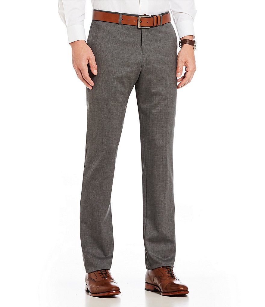 PN12 by Zanella Modern Fit Flat Front Solid Dress Pants