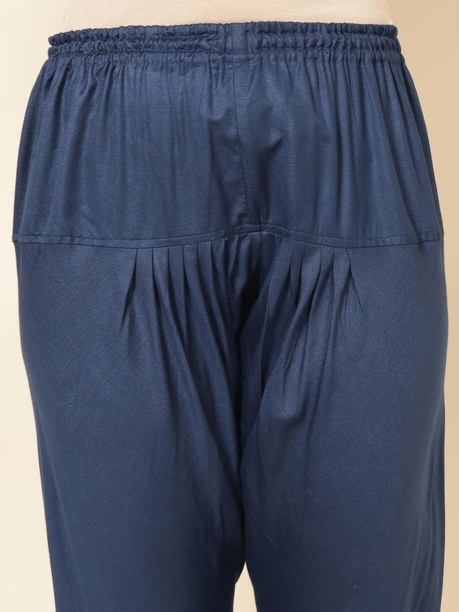 Saffron Threads Black Elasticated Palazzos