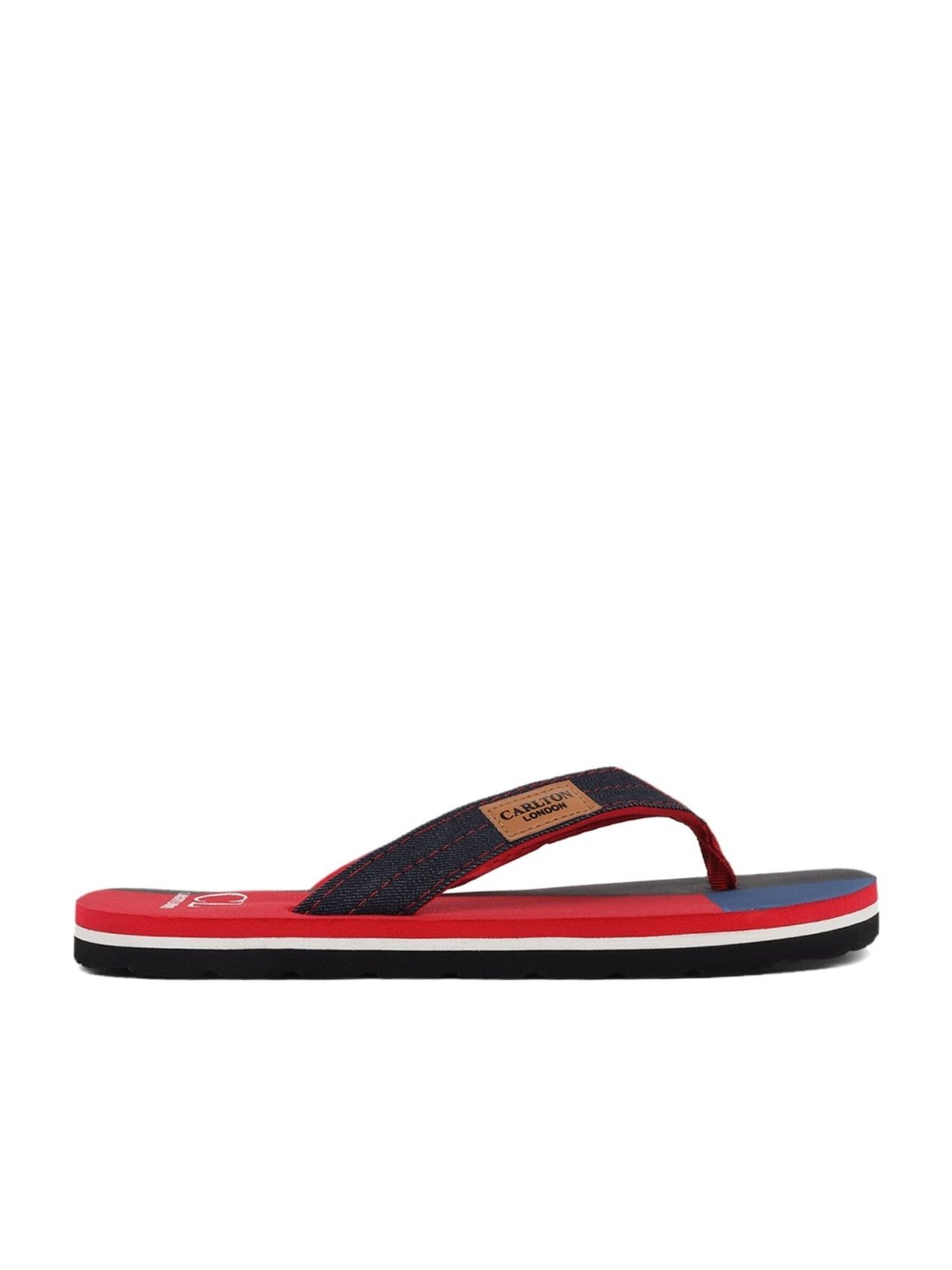 Carlton London Men's Red Flip Flops