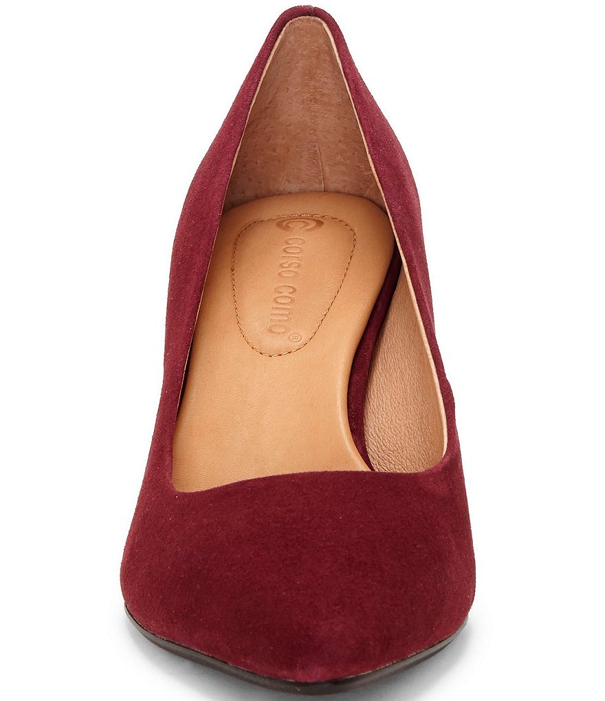 CC Corso Como Ryanna Water-Repellent Suede Block Heel Pumps