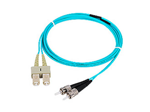 SIIG CB-FE0T11-S1 6.56 ft. (2m) 10 Gb Aqua Multimode 50/125 Duplex Fiber Patch Cable SC/ST