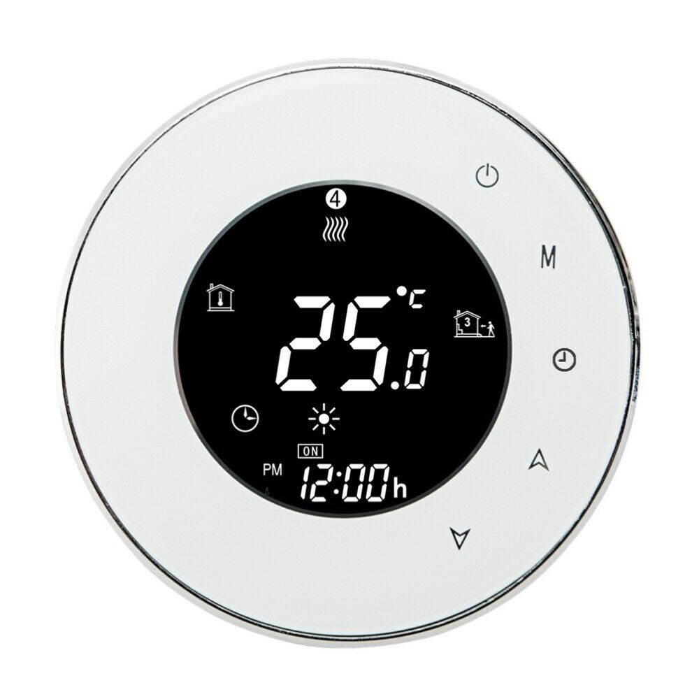 HOMEMAX BHT-6000GBLW Digital Thermostat WiFi LCD Display Programmable Easy Temperature Controller for Smart Home - White