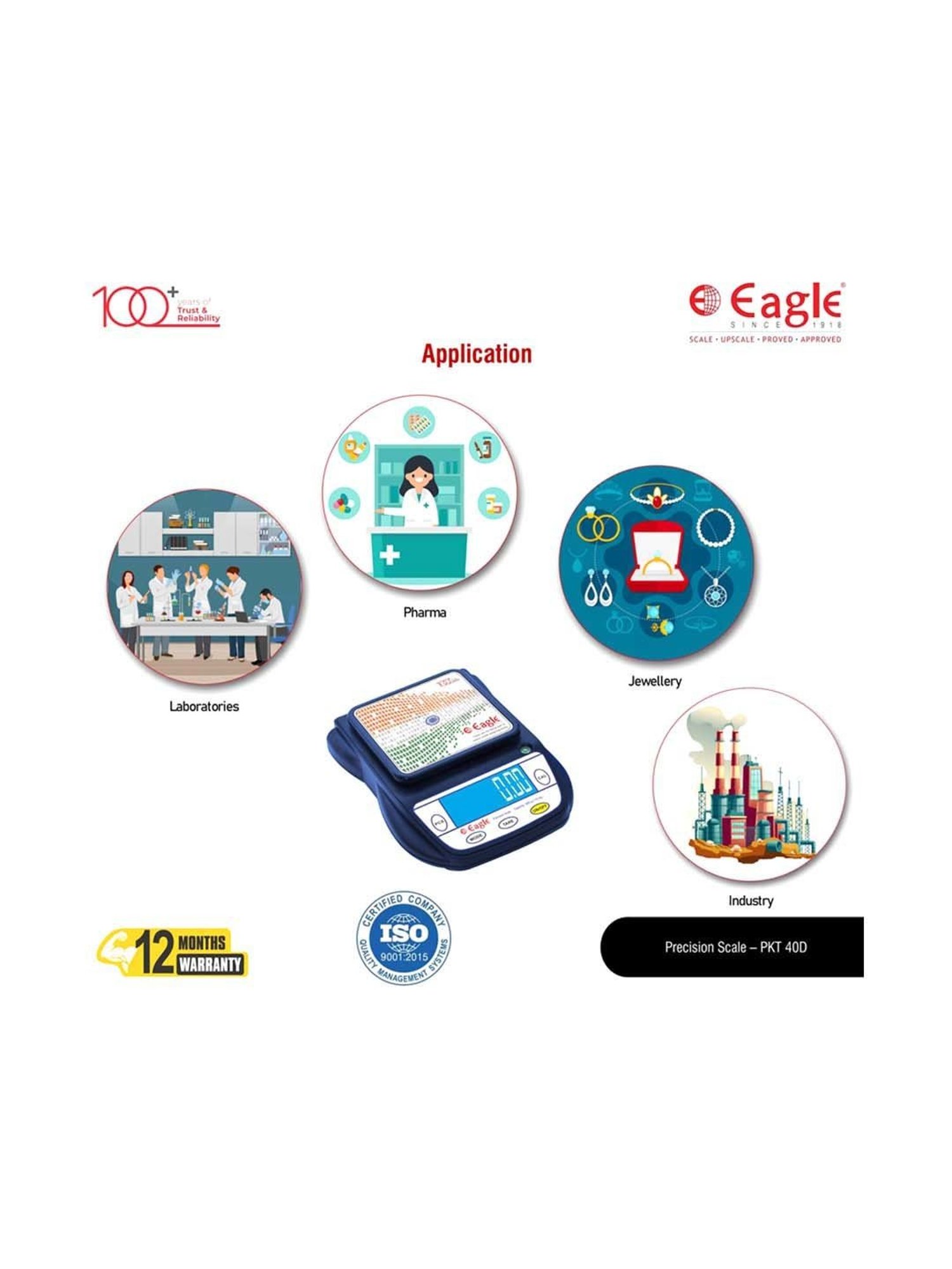 Eagle PKT-40D Digital Weight Machine for Kitchen 600g Capacity,0.01g Accuracy,Kitchen Weighing Scale