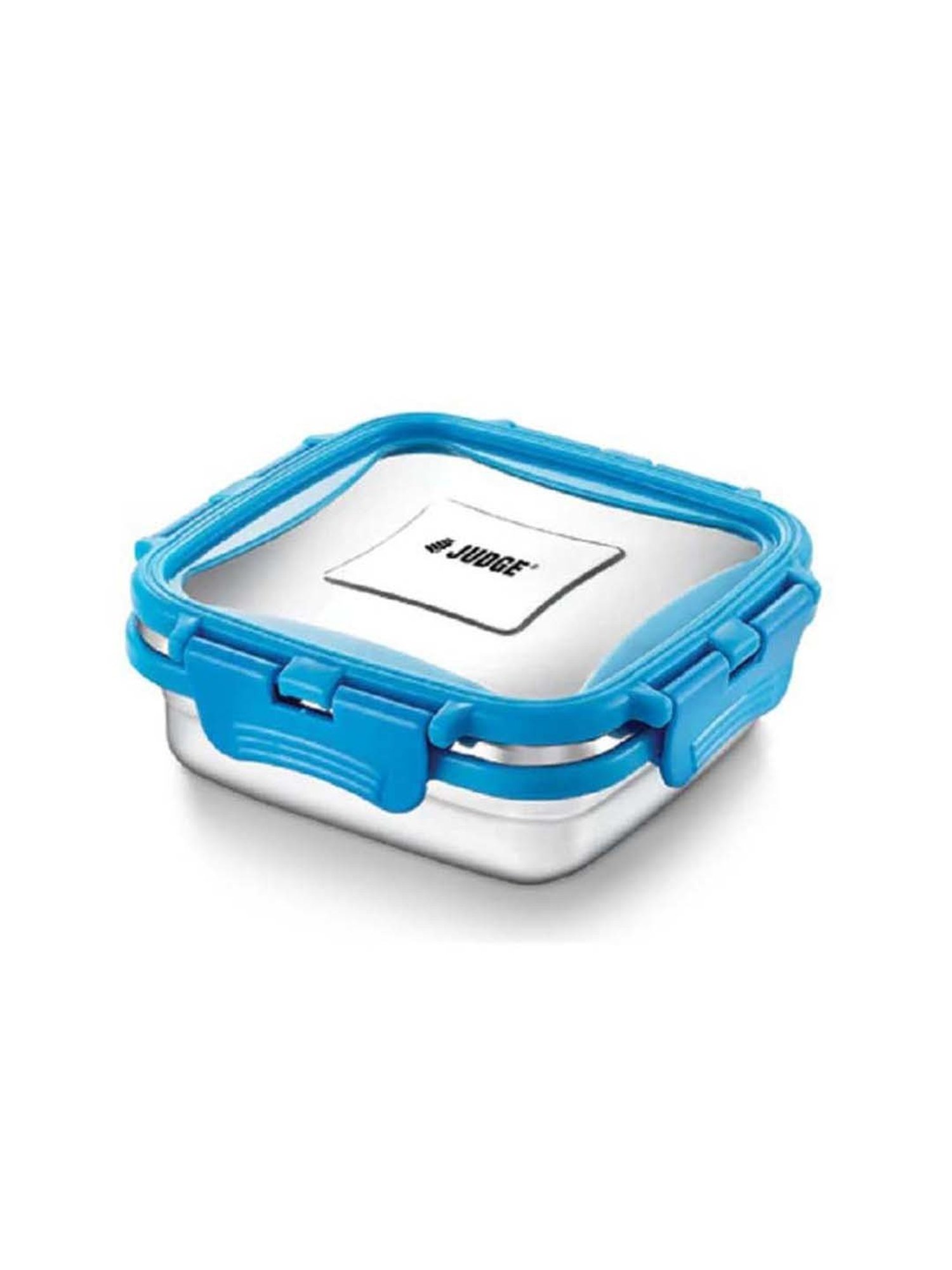 JUDGE Silver & Blue Stainless Steel Lunch Box (0.34 L)
