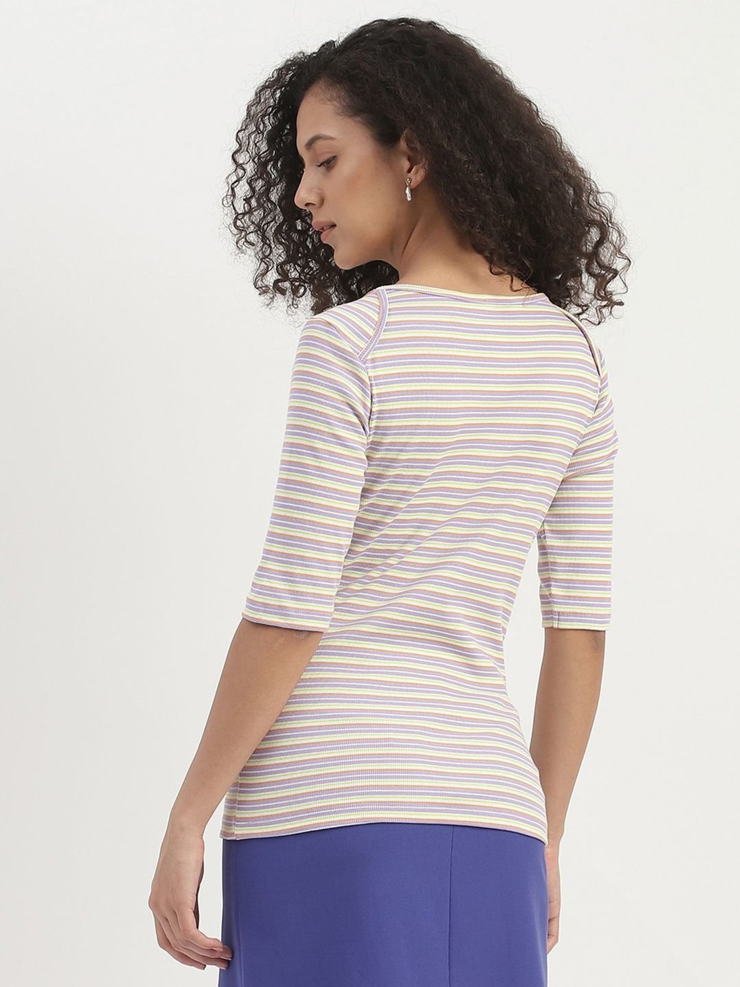 United Colors of Benetton Multicolored Cotton Striped Top