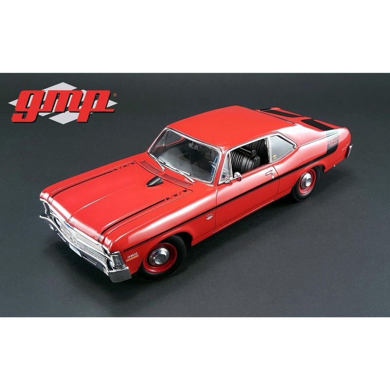 1970 Chevrolet Nova Yenko Deuce Cranberry Red Limited Edition to 660 pcs 1/18 Diecast Model Car  by GMP