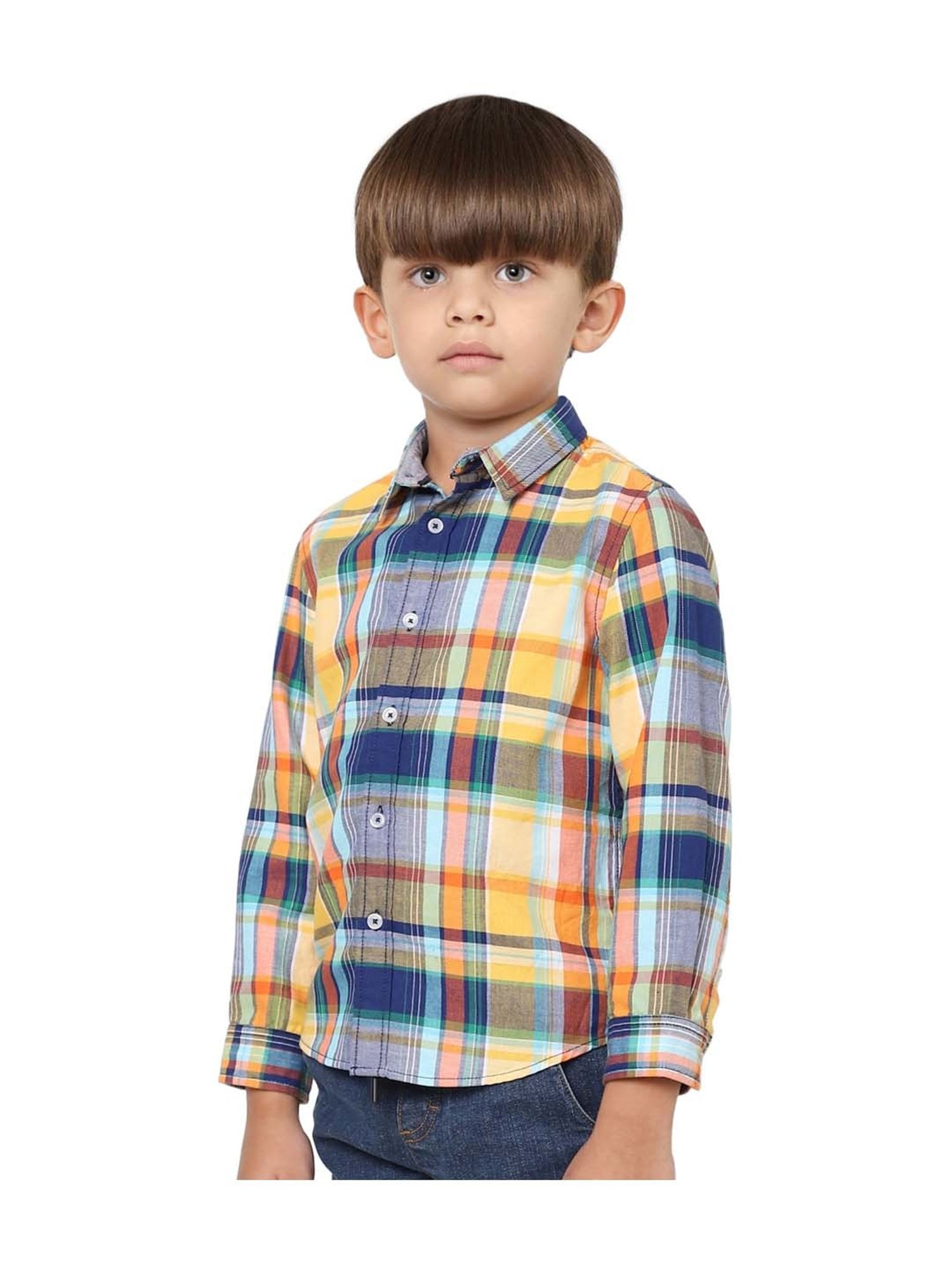 Jack & Jones Junior Multicolor Cotton Chequered Shirt