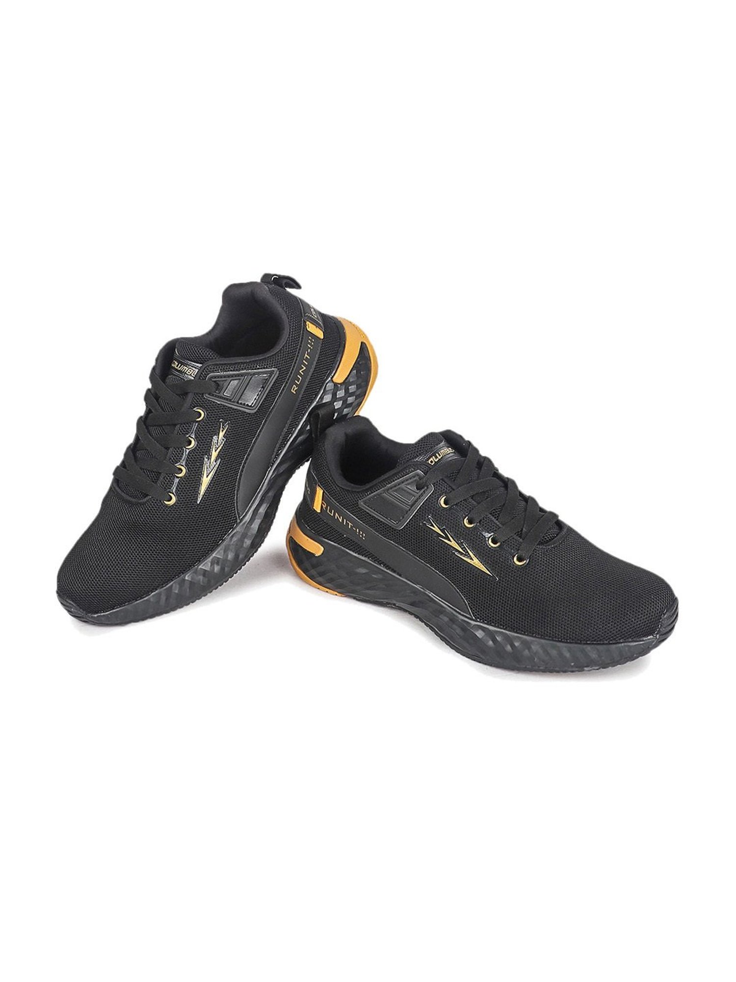 Columbus Men's Black Running Shoes