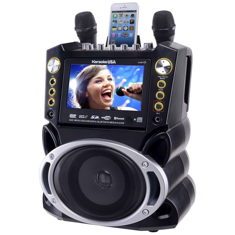 Karaoke USA Complete Bluetooth Karaoke System with 7" Color Screen (GF844)