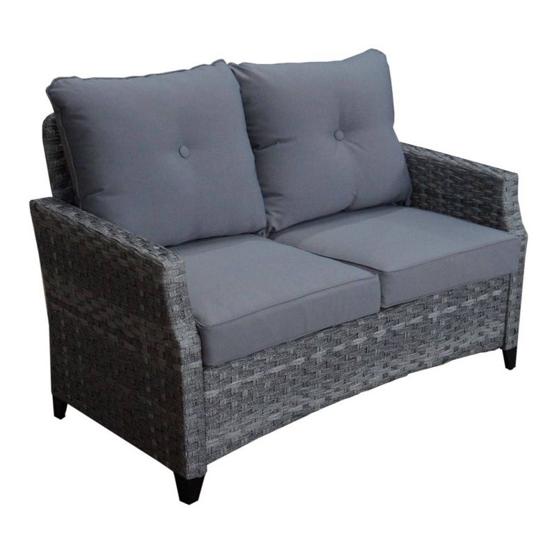 Costa Mesa 5pc Loveseat Set - Gray - Courtyard Casual