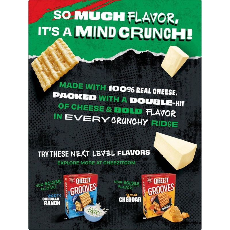 Cheez-It Grooves Sharp White Cheddar Crackers - 9oz