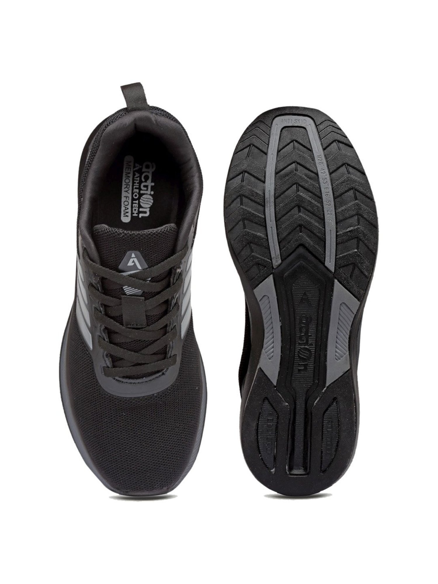 Action Men's Black Running Shoes