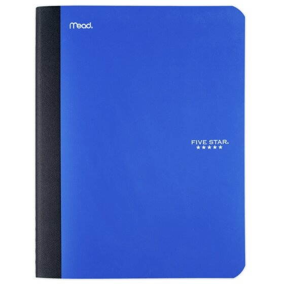 Five Star Composition Book College Ruled 100 Sheets 9 34 x 7 12 Cobalt Blue -