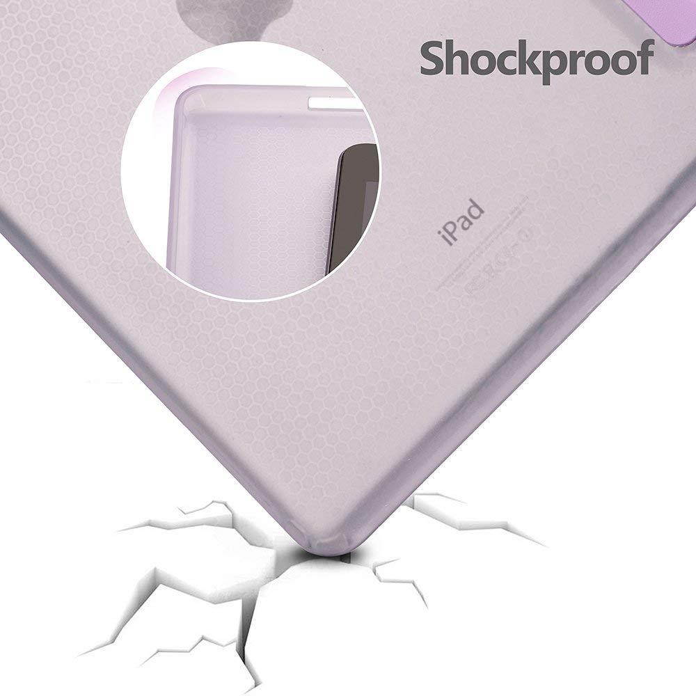 Ruban Case for iPad Pro 9.7 inch 2016 - Slim Lightweight Protective Smart Shell Anti-Scratch Non-Slip Flexible Soft TPU Back Cover Stand [Auto Sleep/Wake], Purple