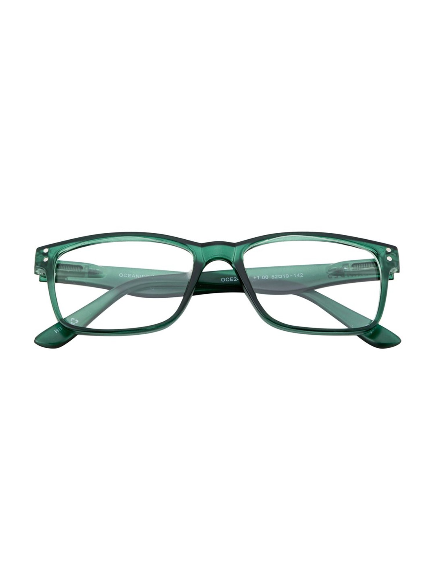 Oceanides Green Rectangular Unisex Eye Frames