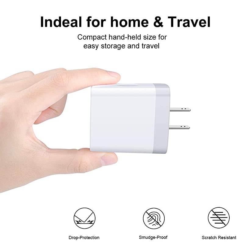Fast Charge Wall Charger High Speed 48A Charger Cube Brick Base Compatible with iPhone 11 X876sPlusiPad ProAir 2Mini LG Nexus HTC Samsung GalaxyS10S9S8 S7S6Plus Note Nexus