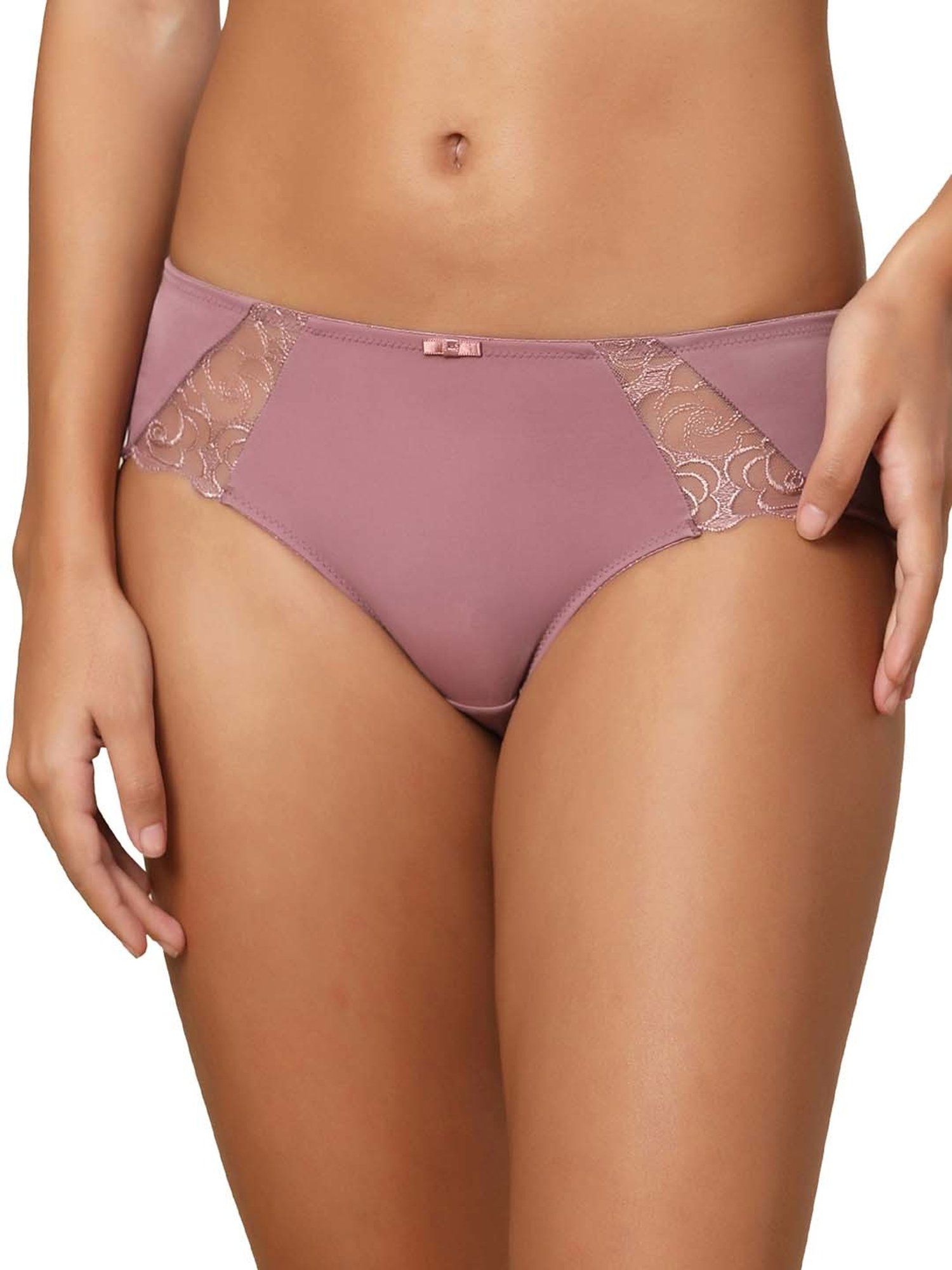 Triumph Onion Pink Embroidered Hipster Panty