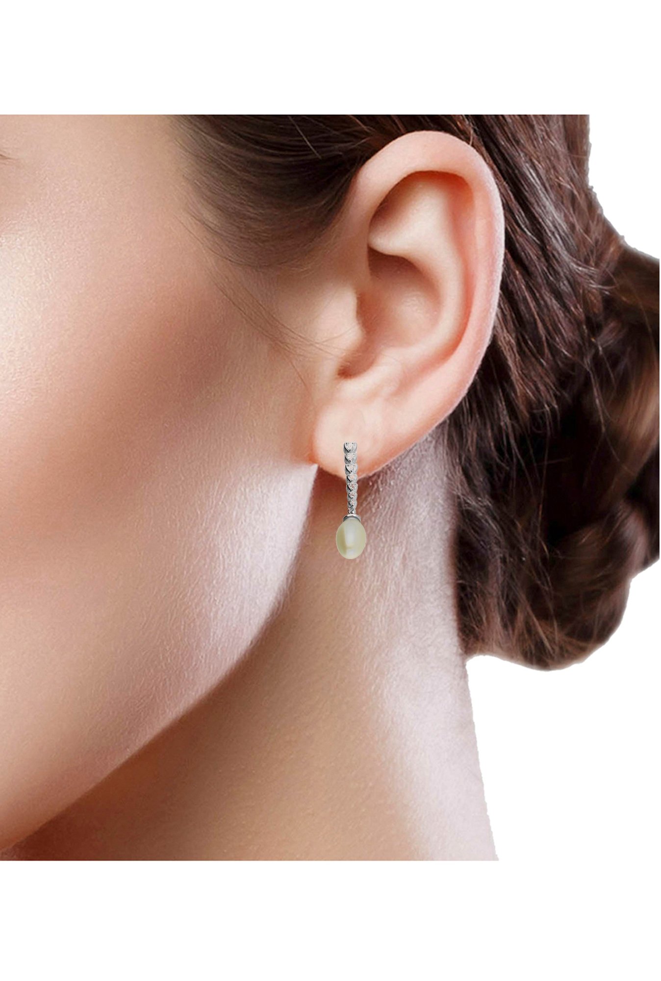 Sri Jagdamba Pearls 92.5 Sterling Silver Earrings