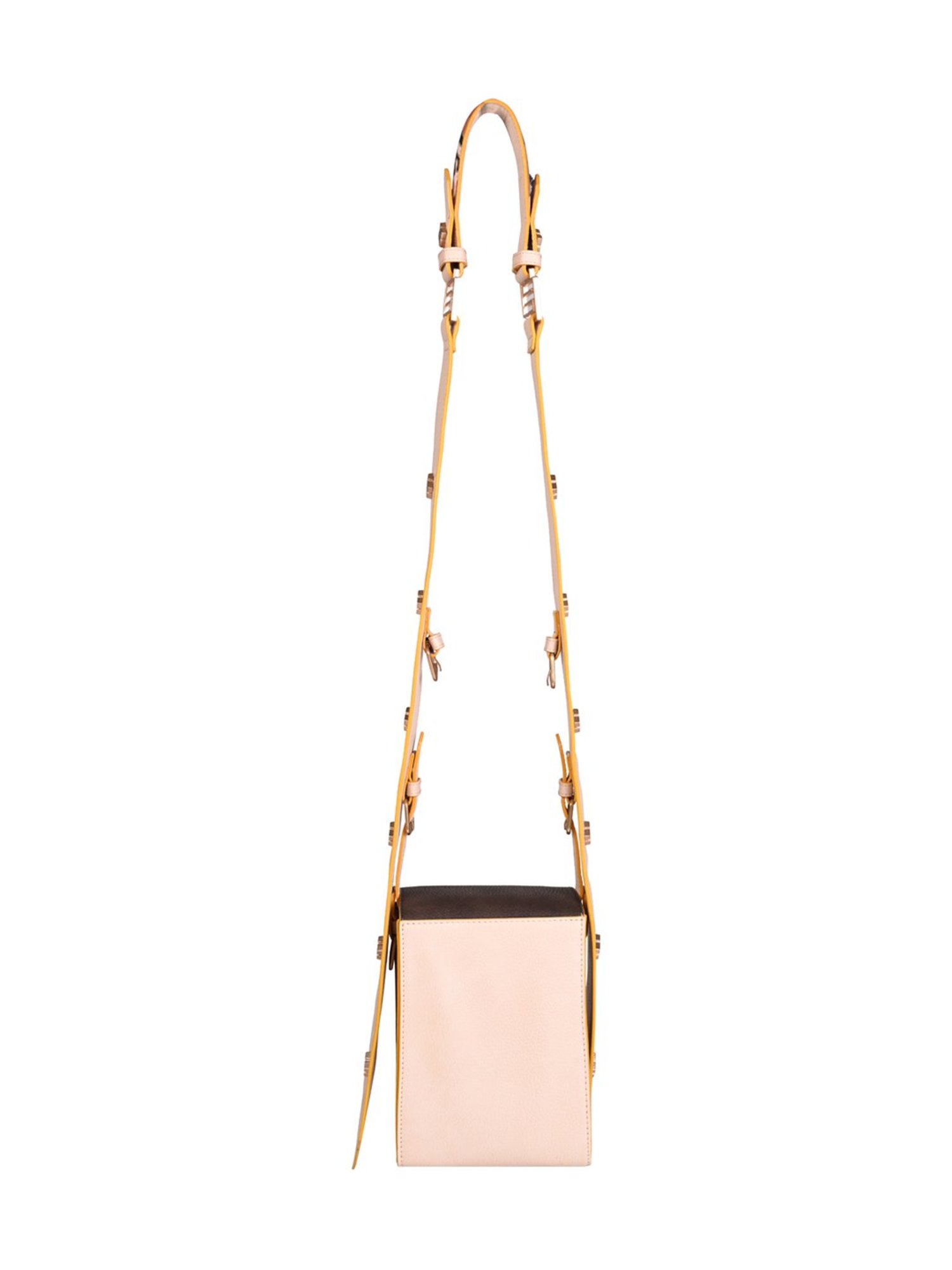 Eume Mocha Blush Pink Camo Vegan Leather Satchel Handbag