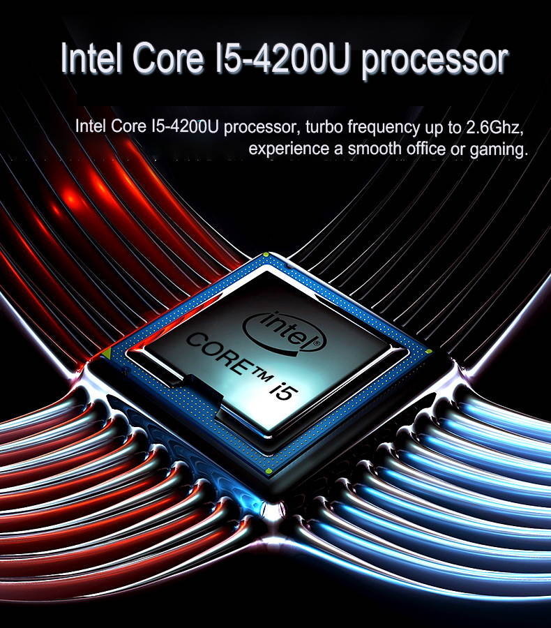 Lemonra Laptop Intel Core i5 4200u Integrated Core Graphics 15.6" Full 1920*1080 HD Display IPS Screen, 8GB DDR3, Windows 10 Ultrabook Support M.2 SSD Laptop Backlight Keyboard