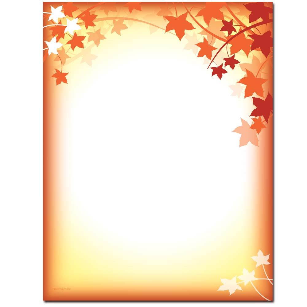 Fall Silhouette Letterhead Laser & Inkjet Printer Paper, 100 pack