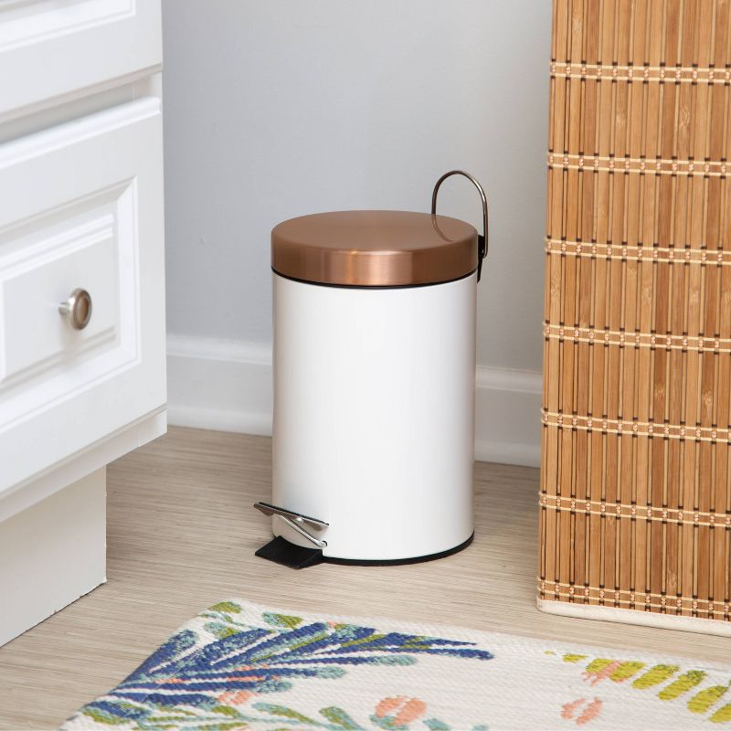 Honey-Can-Do 3L-30L Step Trash Can Combo Rose gold