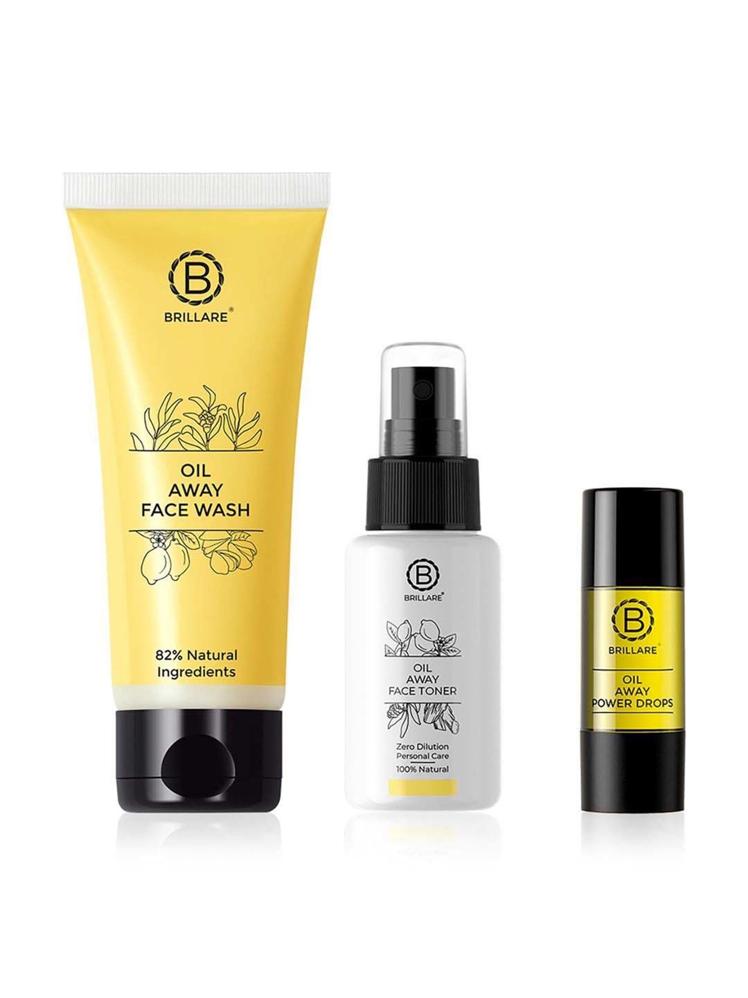 Brillare Oil Away Complete Skin Care Kit for Acne Prone Skin