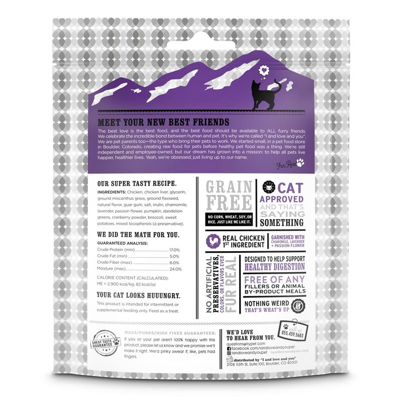 I and Love and You Meow & Zen Grain Free Chicken Recipe Cat Treats - 4oz