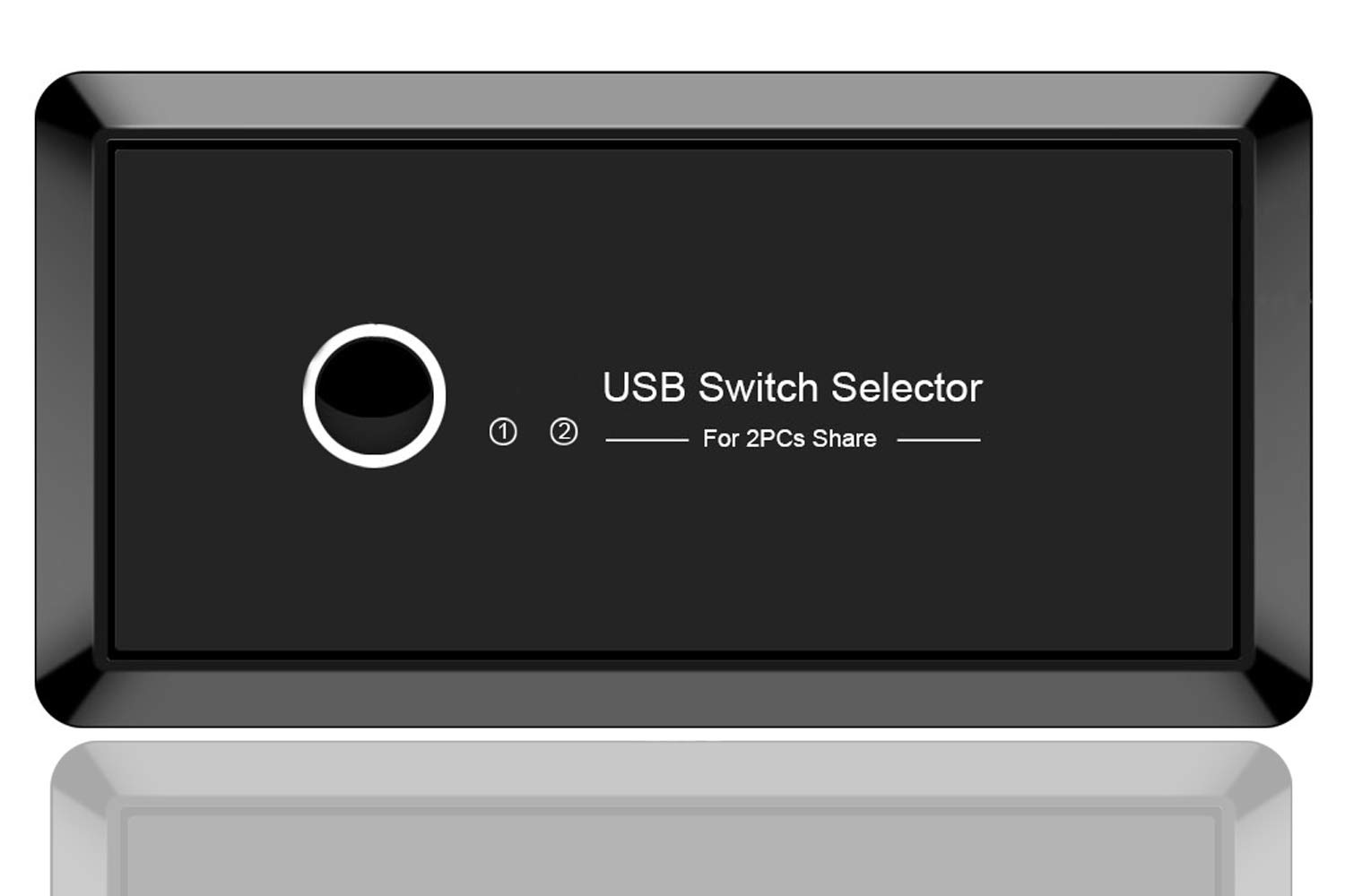 USB 3.0 Switcher Selector 2 Computers Sharing 4 USB Devices KVM Switch Box Hub Adapter for Keyboard Mouse Printer Scanner Compatible with Mac/Windows/Linux